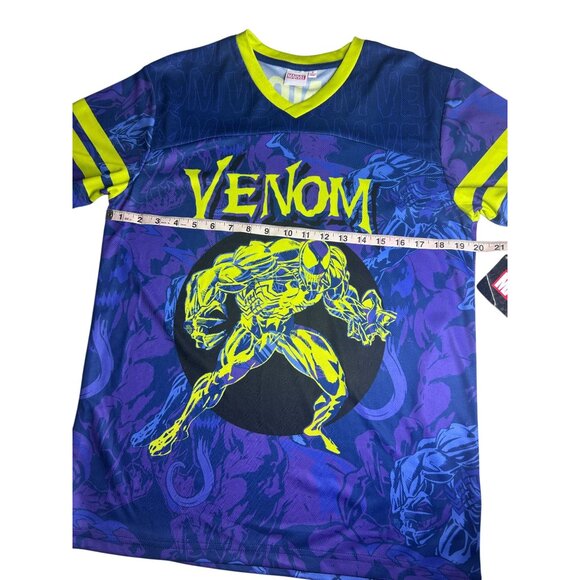 Marvel Venom Short Sleeve Graphic Jersey Shirt Men's Small Purple and Green NEW - Picture 4 of 8
